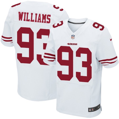 Men's Elite Ian Williams Nike Jersey White Road - #93 NFL San Francisco 49ers